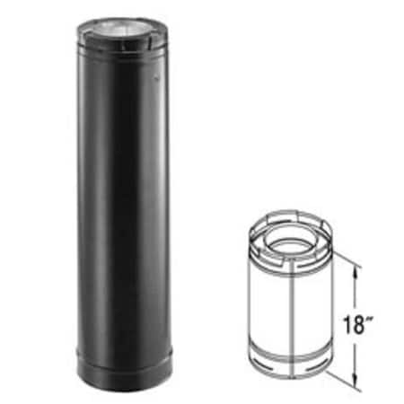 Dura-Vent Dura-Vent 46DVA-18B 4" x 6-5/8" DirectVent Pro 18" Black Chimney Pipe 46DVA-18B